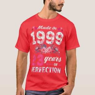 Made in 1999 Floral 23 jaar oud cadeau van 23 jaar T-shirt