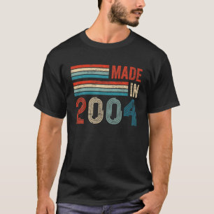 Made In 2004 18Th Year Old Birthday Gifts Vintage T-shirt