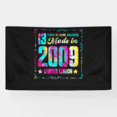 Made in 2009 13e verjaardag 13 jaar Geweldige Spandoek (Horizontaal)