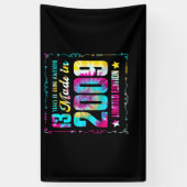 Made in 2009 13e verjaardag 13 jaar Geweldige Spandoek (Verticaal)