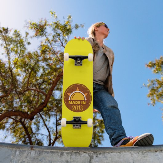 MADE IN 2013 grappig verjaardagscadeau Persoonlijk Skateboard (Buiten 1)