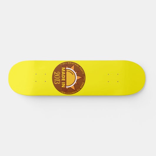 MADE IN 2013 grappig verjaardagscadeau Persoonlijk Skateboard (Horizontaal)