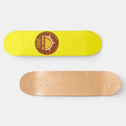 MADE IN 2013 grappig verjaardagscadeau Persoonlijk Skateboard (Horizontaal)