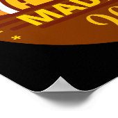 MADE IN 2013 grappig verjaardagscadeau Poster (Hoek)