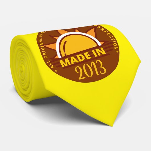 MADE IN 2013 grappig verjaardagscadeau Stropdas (Opgerold)