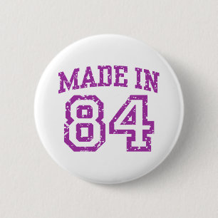 Made in 84 ronde button 5,7 cm