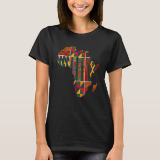 Made in Africa Map Kente Cloth West Africa T-shirt