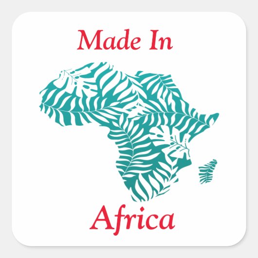 Made in Africa Tropical Leaves Stickers (Voorkant)