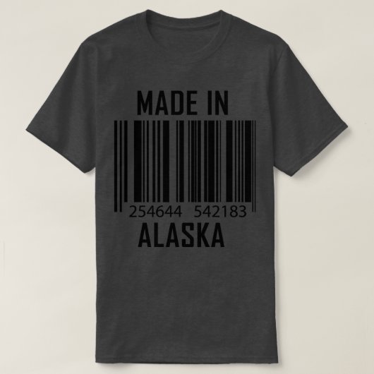 Made in Alaska Barcode Funny 1 T-shirt (Design voorkant)