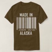 Made in Alaska Barcode Funny T-shirt (Design voorkant)