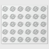 Made in Alaska Stamp Style Logo Symbool Black Cadeaupapier (Vlak)