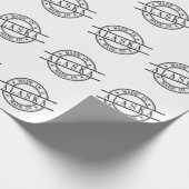 Made in Alaska Stamp Style Logo Symbool Black Cadeaupapier (Hoek)