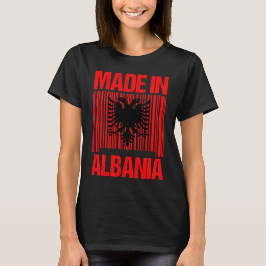 Made in Albania  Albanian flag  eagle T-shirt (Voorkant)