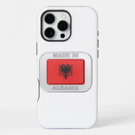 Made in Albanië iPhone Hoesje (Achterkant)