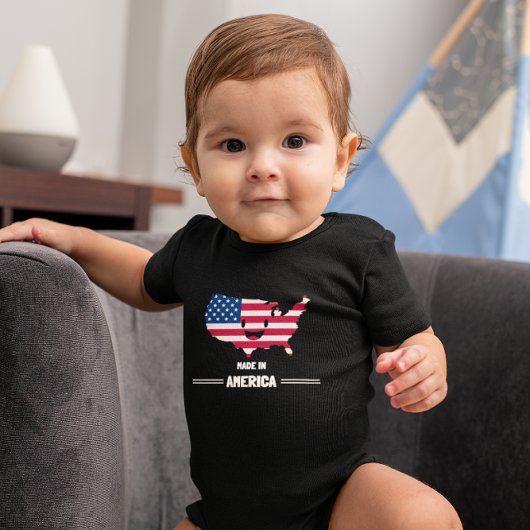 "Made in America" gepersonaliseerd Romper