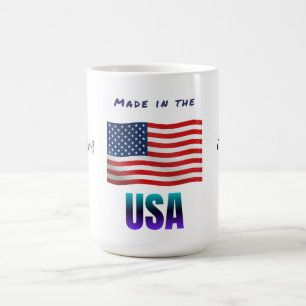 "Made in America" is een Amerikaanse Mok. Koffiemok