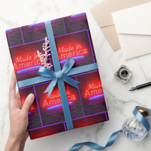 Made in America Neon teken op baksteen Cadeaupapier
