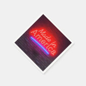 Made in America Neon teken op baksteen Servet (Hoek)