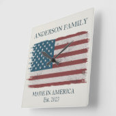 Made in America Signature Vierkante Klok (Hoek)