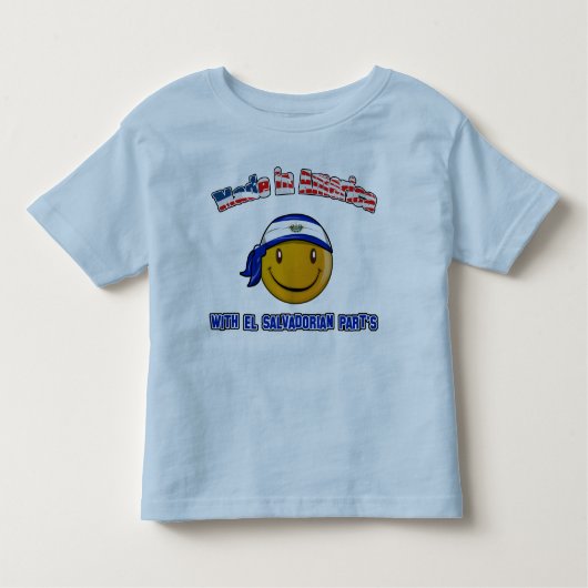 Made in America with El Salvadorian part Kinder Shirts (Voorkant)