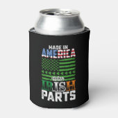Made in America with Irish Parts St Patrick's Day Blikjeskoeler (Blikje Voorkant)