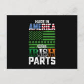 Made in America with Irish Parts St Patrick's Day Briefkaart (Voorkant)
