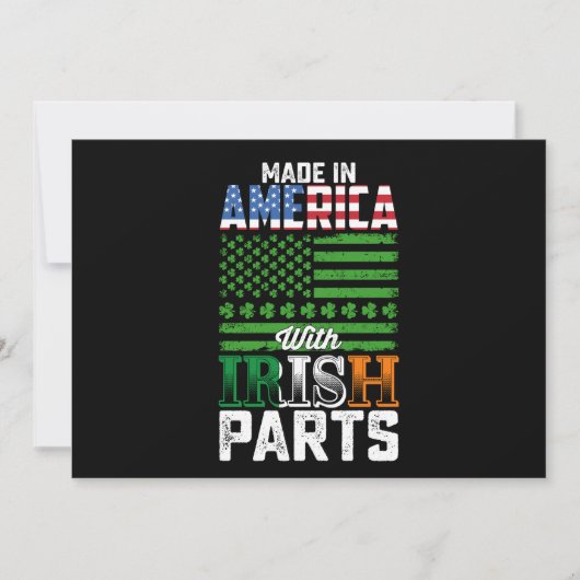 Made in America with Irish Parts St Patrick's Day Kaart (Voorkant)