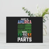 Made in America with Irish Parts St Patrick's Day Kaart (Staand voorkant)