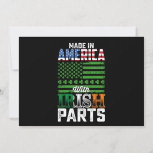 Made in America with Irish Parts St Patrick's Day Kaart