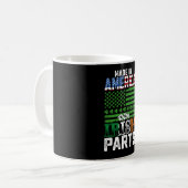 Made in America with Irish Parts St Patrick's Day Koffiemok (Voorkant links)