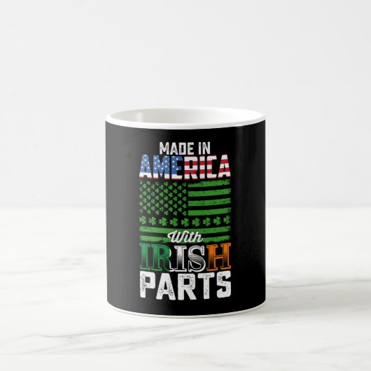 Made in America with Irish Parts St Patrick's Day Koffiemok (Center)