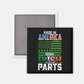 Made in America with Irish Parts St Patrick's Day Magneet (Voorkant / Achterkant)