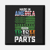 Made in America with Irish Parts St Patrick's Day Magneet (Voorkant)