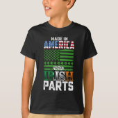 Made in America with Irish Parts St Patrick's Day T-shirt (Voorkant)