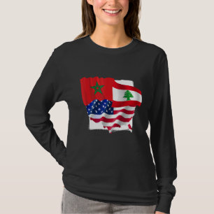 Made In America With Lebanese And Moroccan Present T-shirt