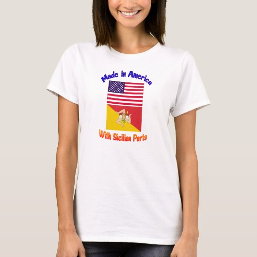 Made in Americië met Siciliaanse delen T-shirt (Voorkant)