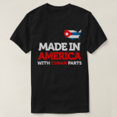 Made in Amerika met Cubaanse delen Cuba VS geeft F T-shirt (Design voorkant)