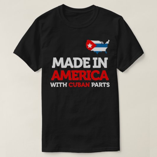 Made in Amerika met Cubaanse delen Cuba VS geeft F T-shirt (Design voorkant)