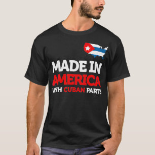Made in Amerika met Cubaanse delen Cuba VS geeft F T-shirt