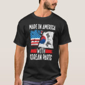 Made in Amerika met Koreaanse delen Aziatisch-Amer T-shirt (Voorkant)