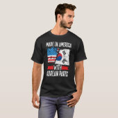 Made in Amerika met Koreaanse delen Aziatisch-Amer T-shirt (Voorkant volledig)