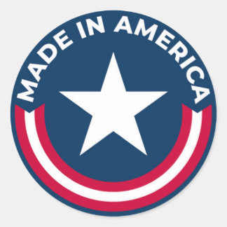 Made in Amerika Ronde Sticker