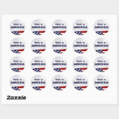 Made in Amerika Ronde Sticker (Vel)