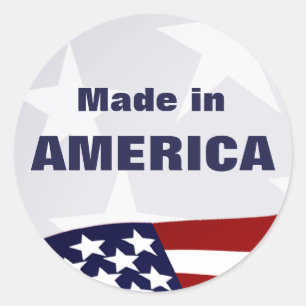 Made in Amerika Ronde Sticker