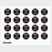Made in Amerika Ronde Sticker (Vel)