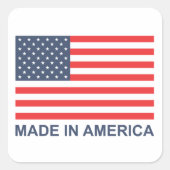 Made in Amerika Vierkante Sticker (Voorkant)