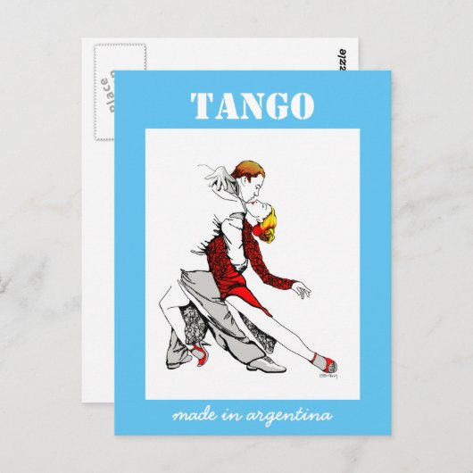 Made in Argentina Tango Briefkaart (Voorkant / Achterkant)