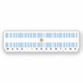Made in Argentinië Barcode Vlag Sticker (Voorkant)