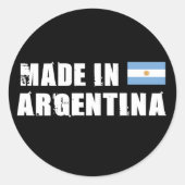 Made in Argentinië Ronde Sticker (Voorkant)