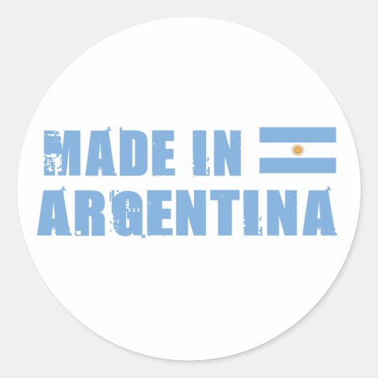 Made in Argentinië Ronde Sticker (Voorkant)
